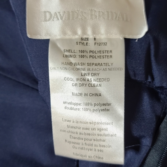 David's Bridal Womens Bridesmaid Formal Dress for Any Occasion - Picture 12 of 12